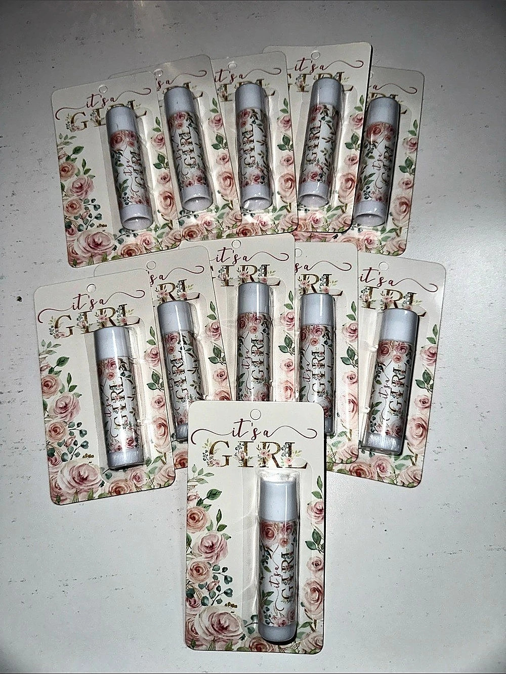 Floral Chapstick NWT “It’s a Girl” baby shower gifts